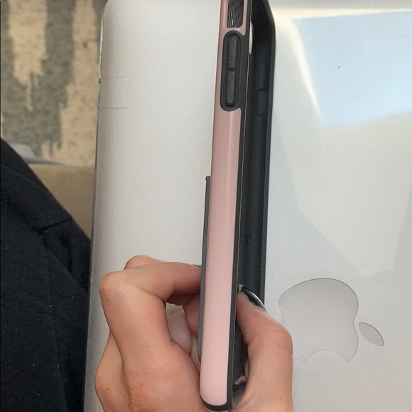 Pink iphone 8 plus speck case with phone pocket - Picture 2 of 5